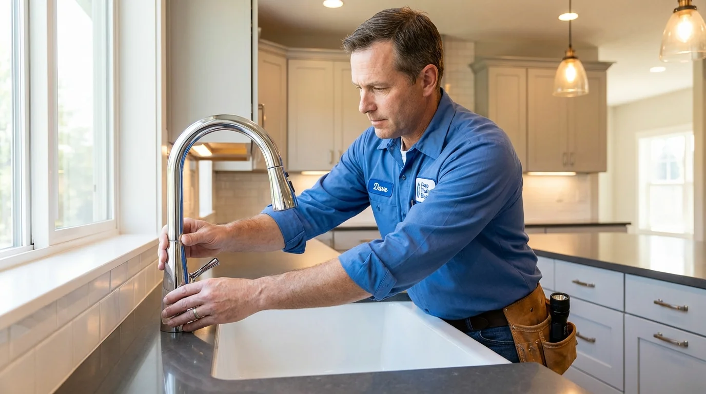 Kitchen faucet installation by Johns Plumbing LLC in Port Sulphur